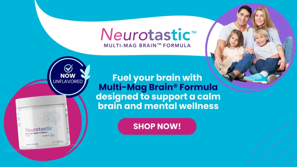 Family marketing image for Neurotastic with unflavored badge and shop button