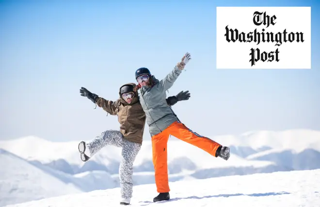 Two adults and a child posing together featured in Washington Post article