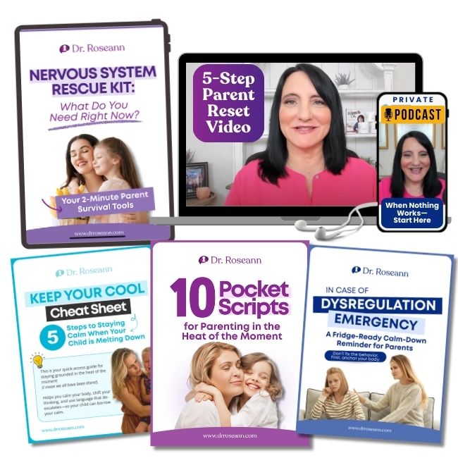 Dysregulation Insider newsletter bonus kit: Nervous System Rescue Kit, cheat sheets, and video
