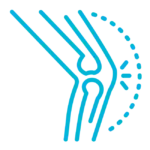 Joint support icon showing knee area