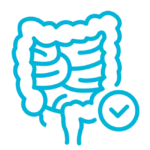 Digestive system icon with checkmark