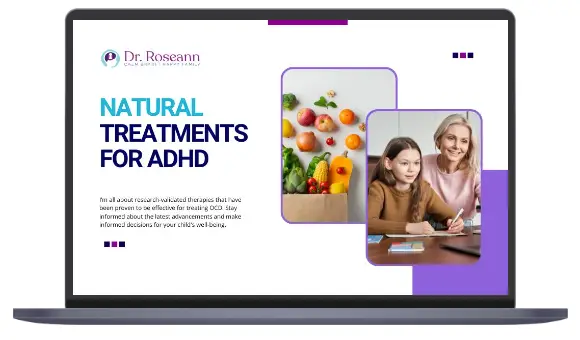 Family using laptop together on Shattering ADHD Stereotypes page