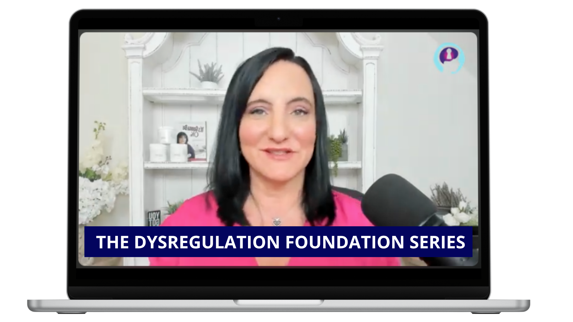 Dr. Roseann Capanna-Hodge on laptop screen for Dysregulation Foundation Series