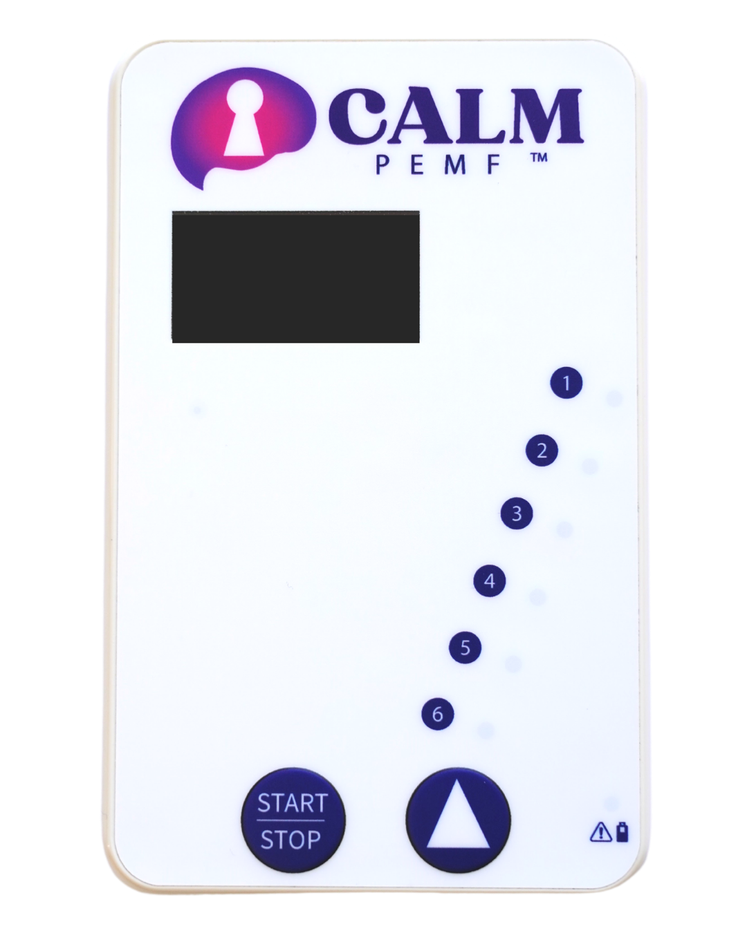 CALM PEMF wearable device control panel