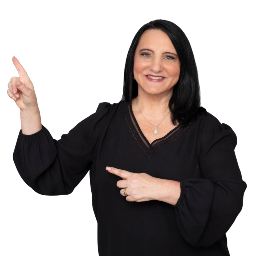 dr roseann pointing