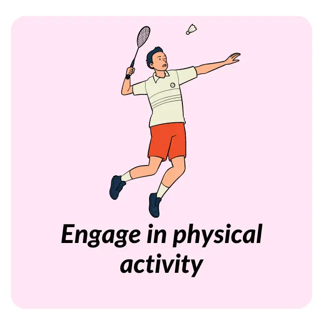 Person playing tennis illustrating physical activity