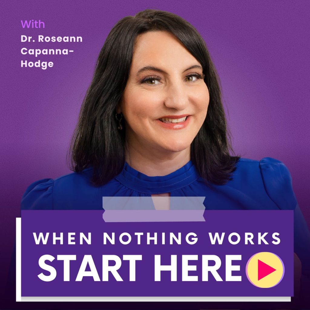 Dr. Roseann Capanna-Hodge Dysregulated Kids podcast promotional graphic