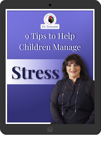 9 Tips to Help Children Manage Stress guide on mobile device